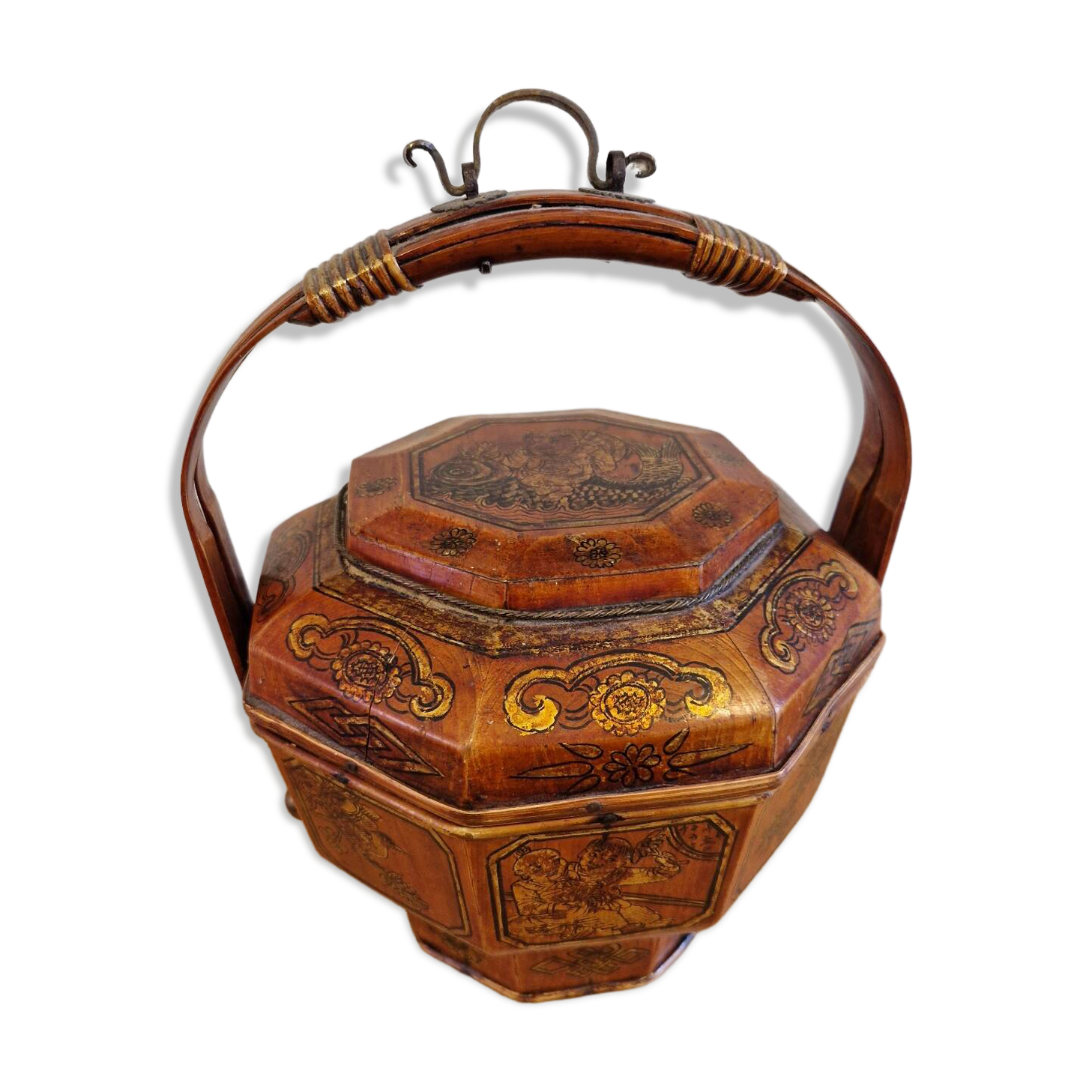 Antique Wedding Basket China 19th Century