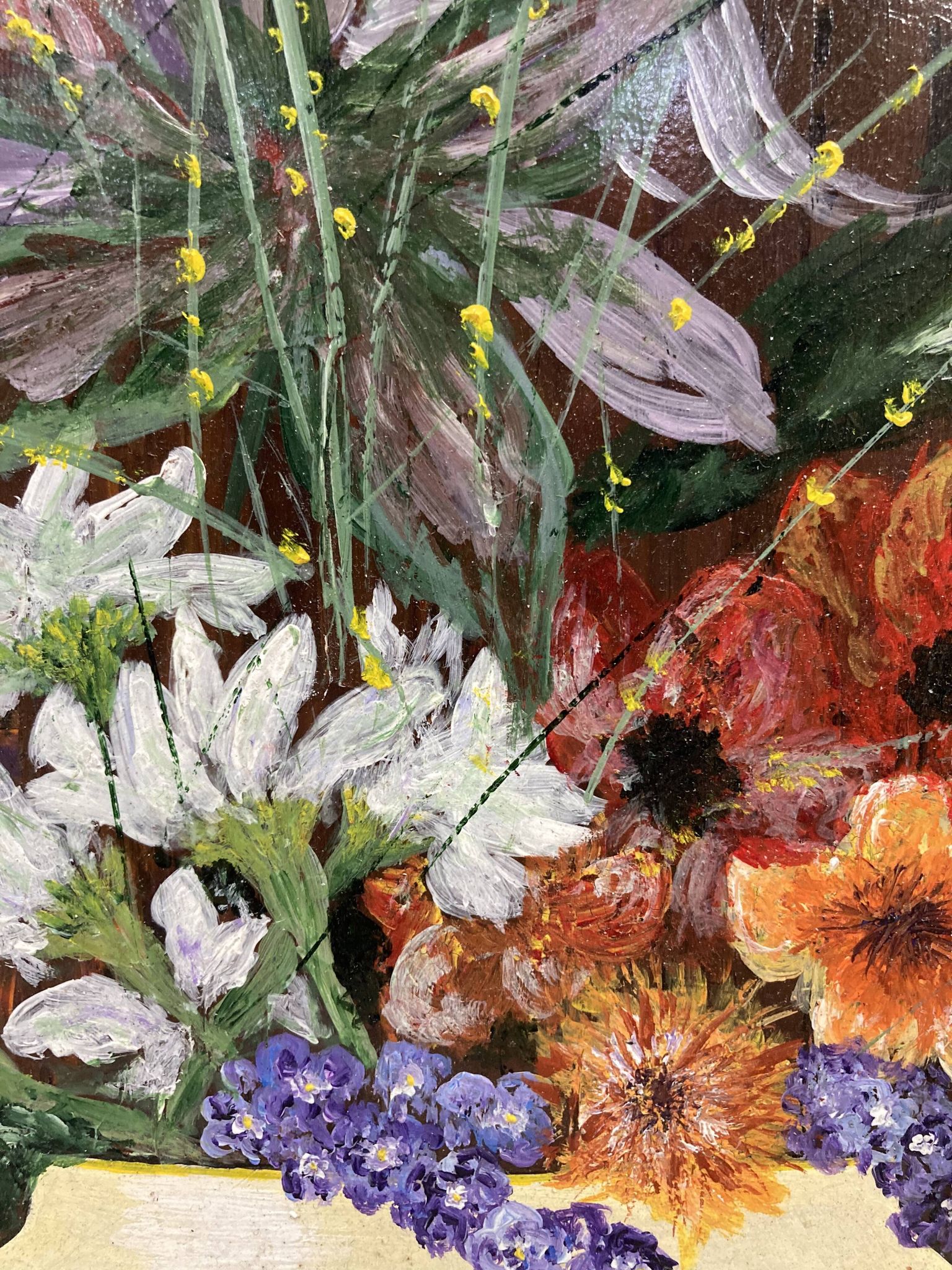 Peinture bouquet vintage