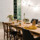 Armchairs / chairs in black skaï "emelinne"