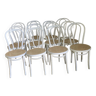 12 bistro chairs with cane seats