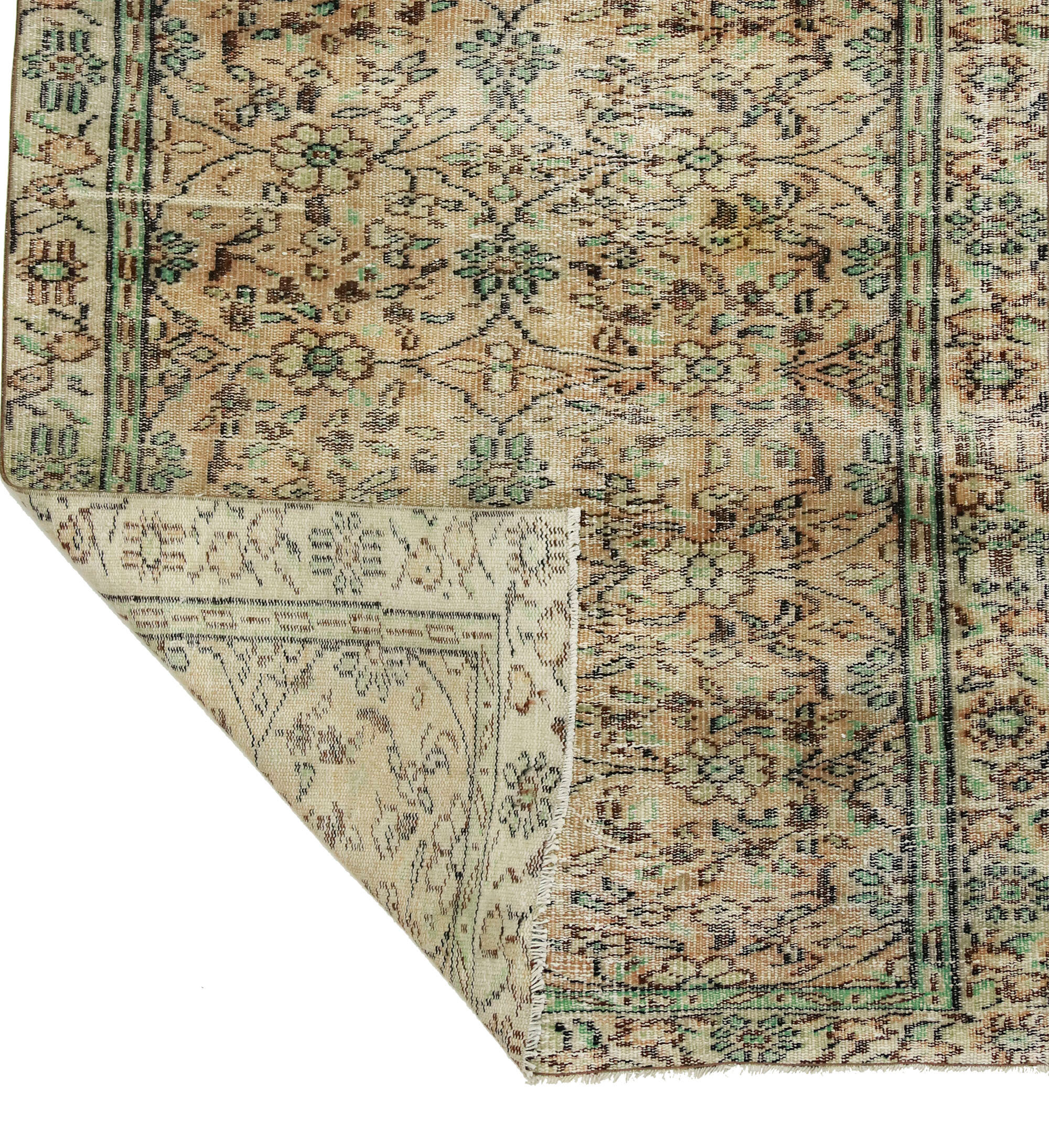 Anatolian handmade vintage rug 204 cm x 125 cm