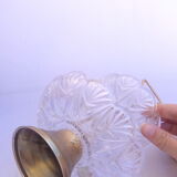 Crystal and brass servant display