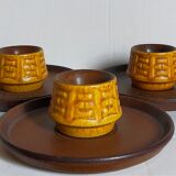 Three ceramic shells ceramano germany 50s
