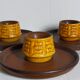 Three ceramic shells ceramano germany 50s
