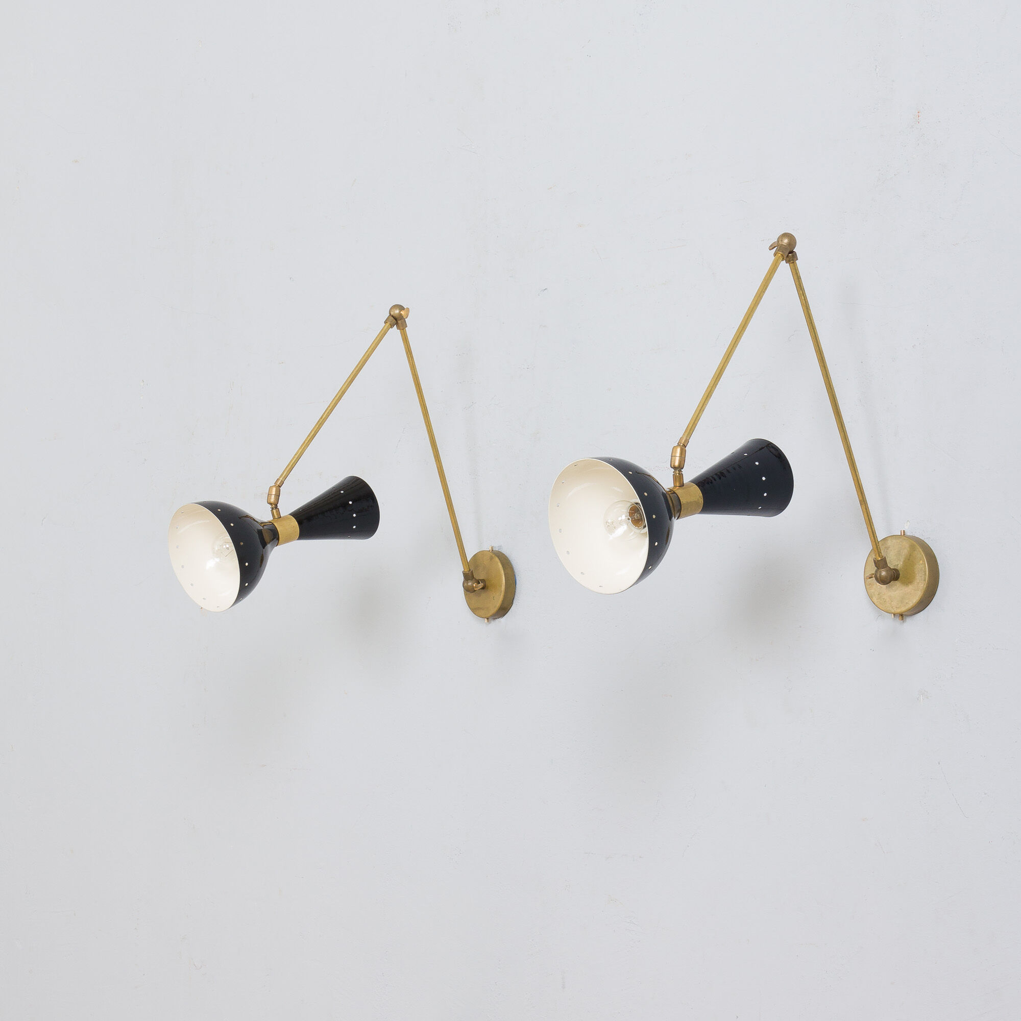 Set of 2 Italian sconces adjustable wall lamps