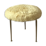 Pouf vintage jaune