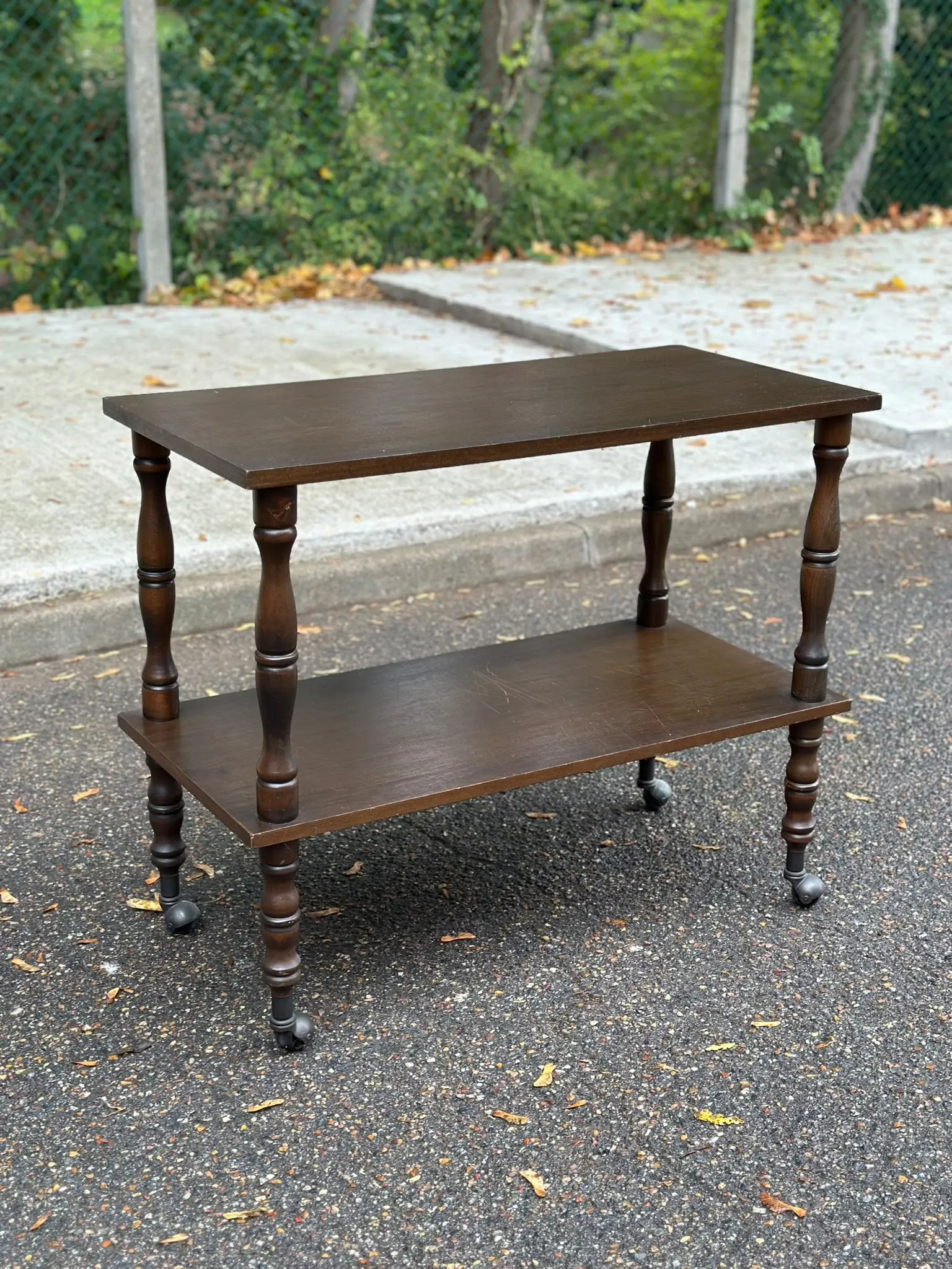 Vintage dessert trolley – Side table / Retro TV unit 1980