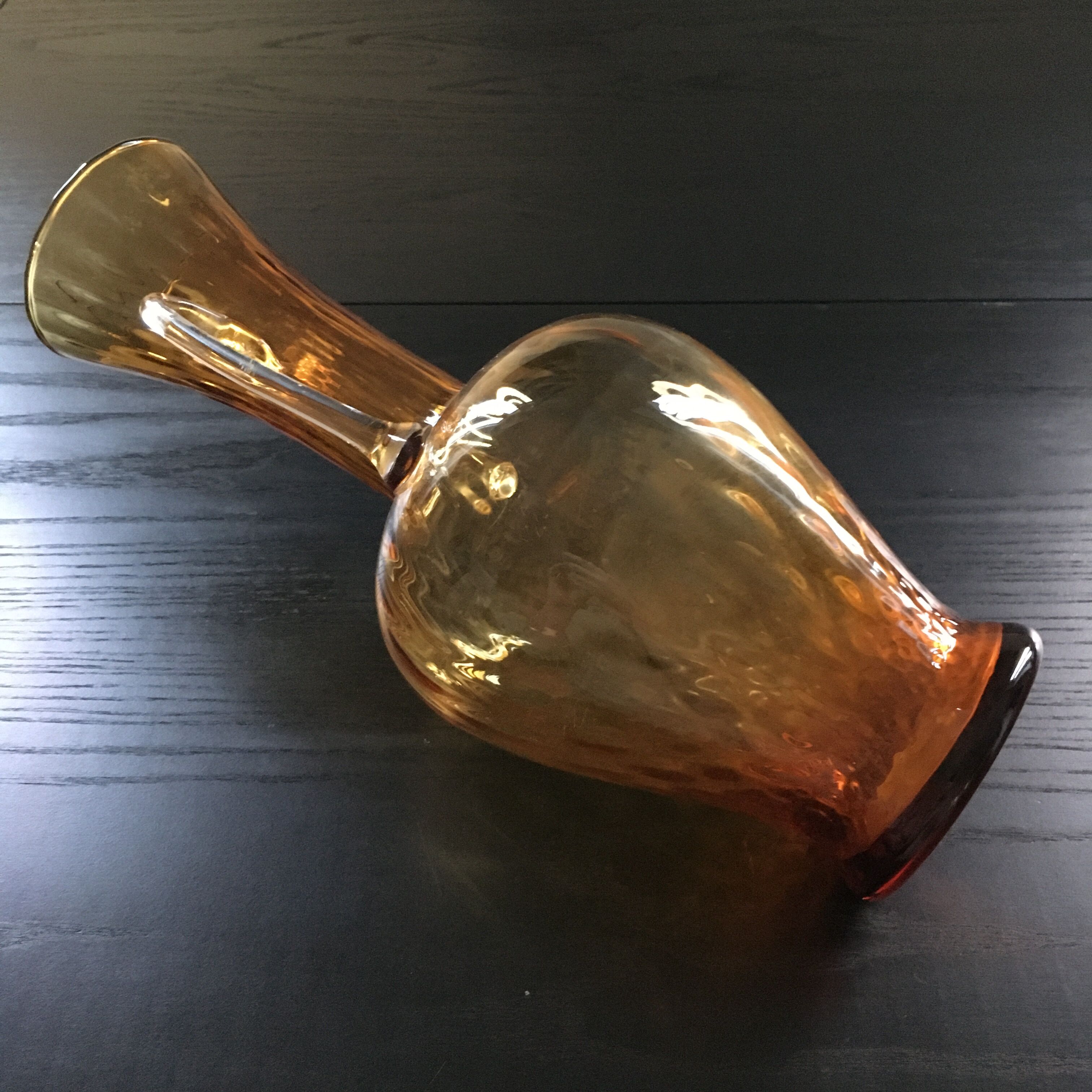 Amber amphora vase