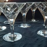 7 cut crystal bowls, Boussu factory.