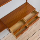 Kai Kristiansen teak wall unit with console, Denmark, 1960s