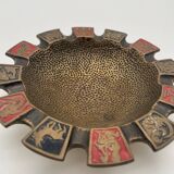 Zodiac cup ashtray in solid brass
