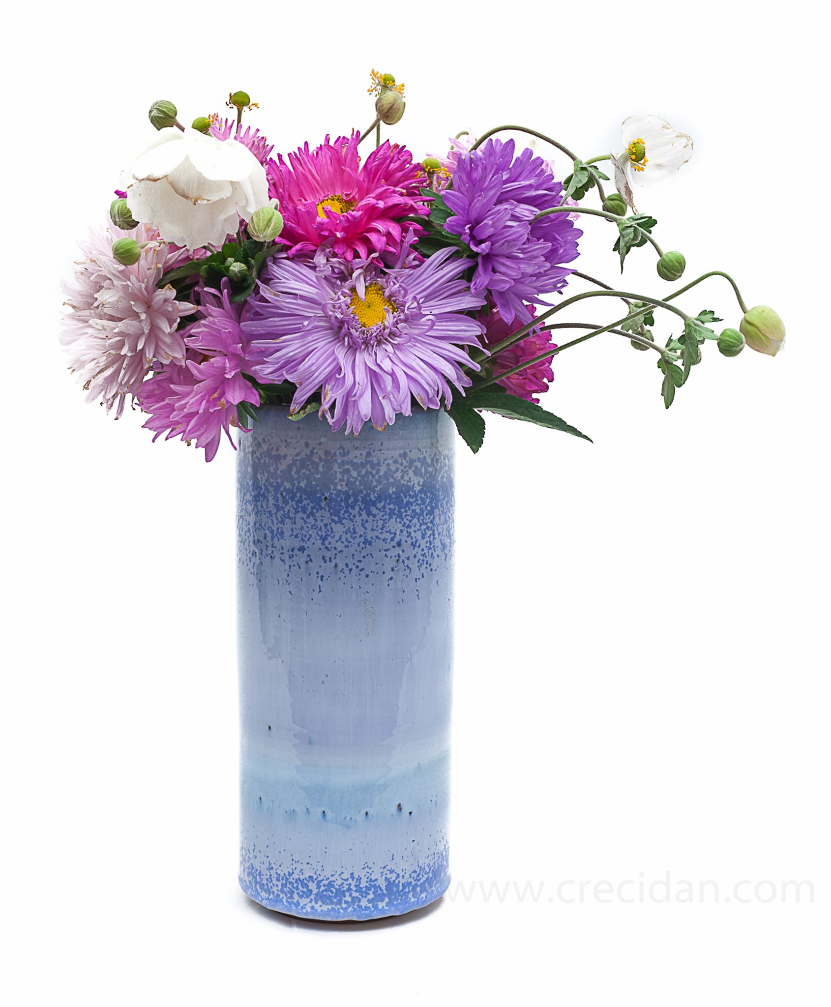 Vase bleu émaillé