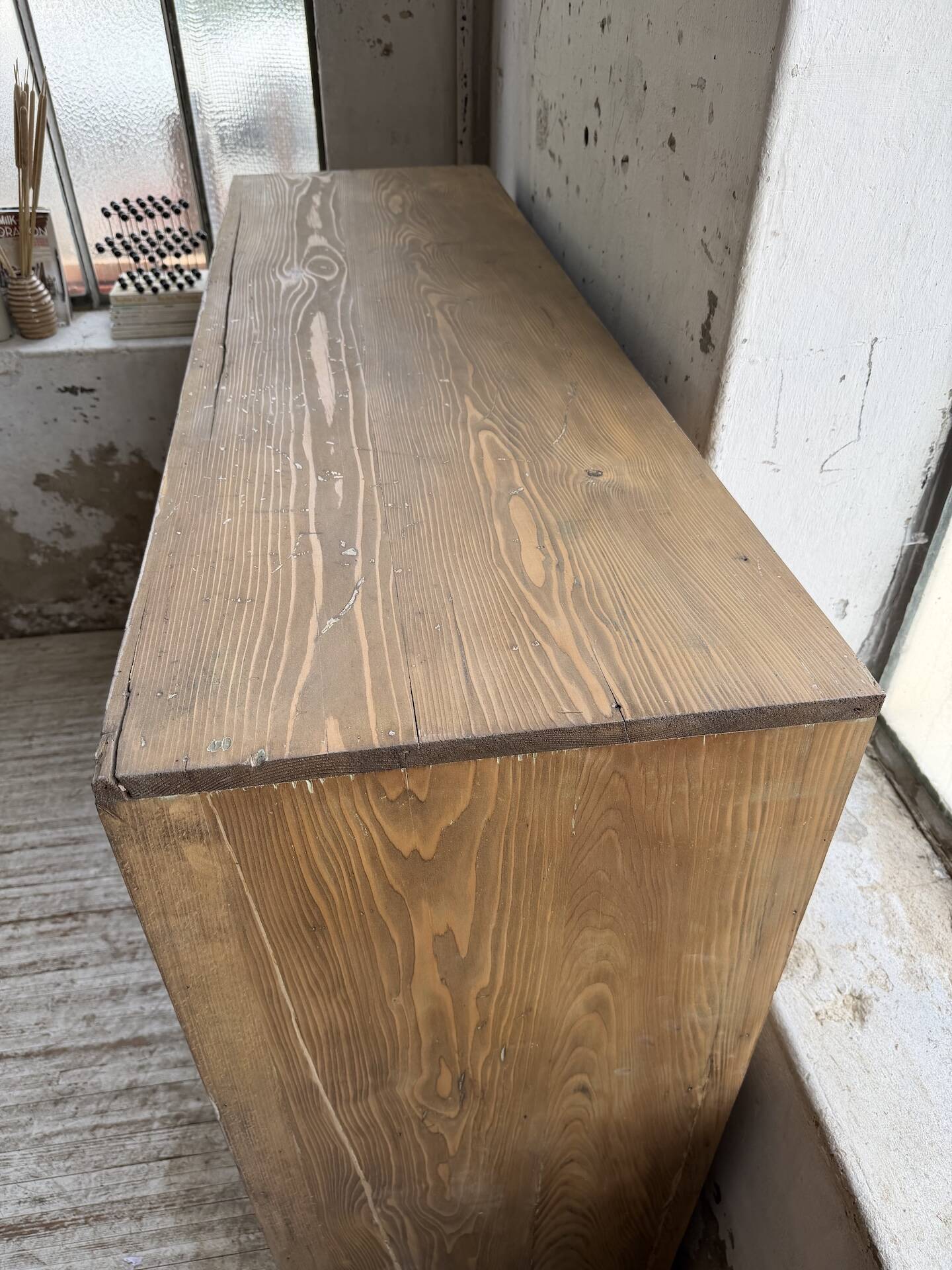 1950s pine workbench XL 160cm