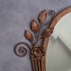 Art Deco mirror from the 1930s in hammered steel.