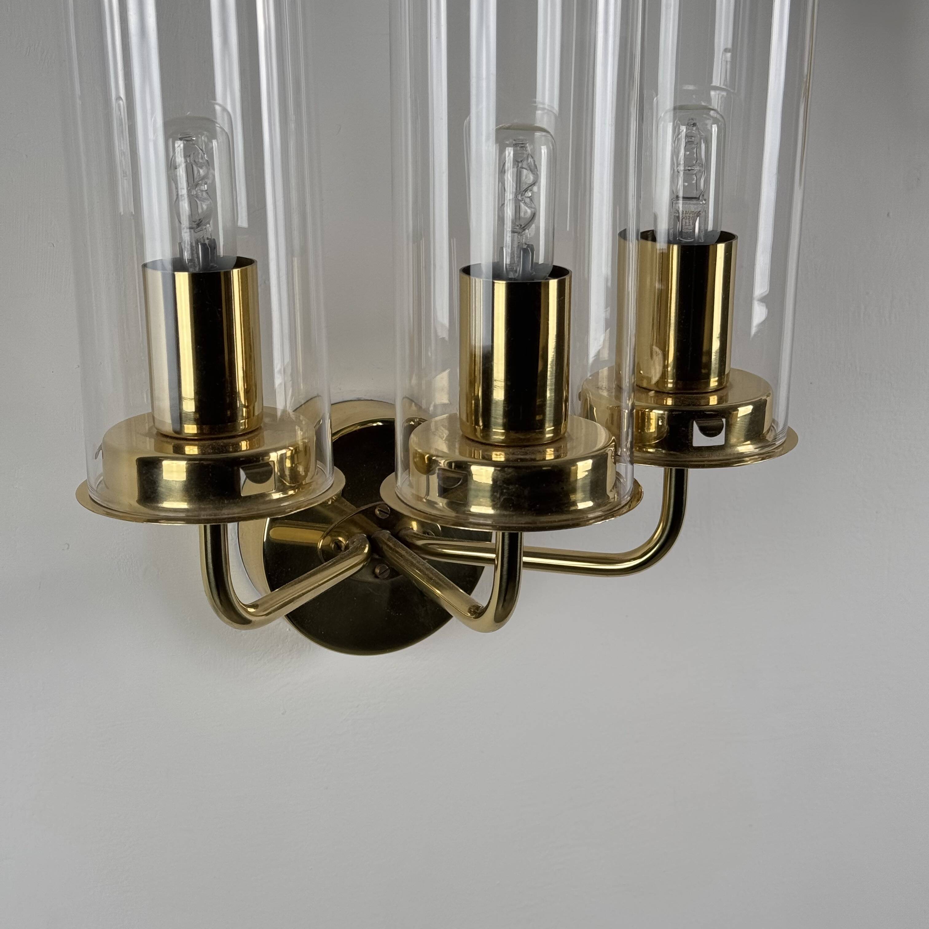 Hans-Agne Jakobsson Wall Lamps “Sonata” Model V 169/3 Markaryd, Sweden, 1960s