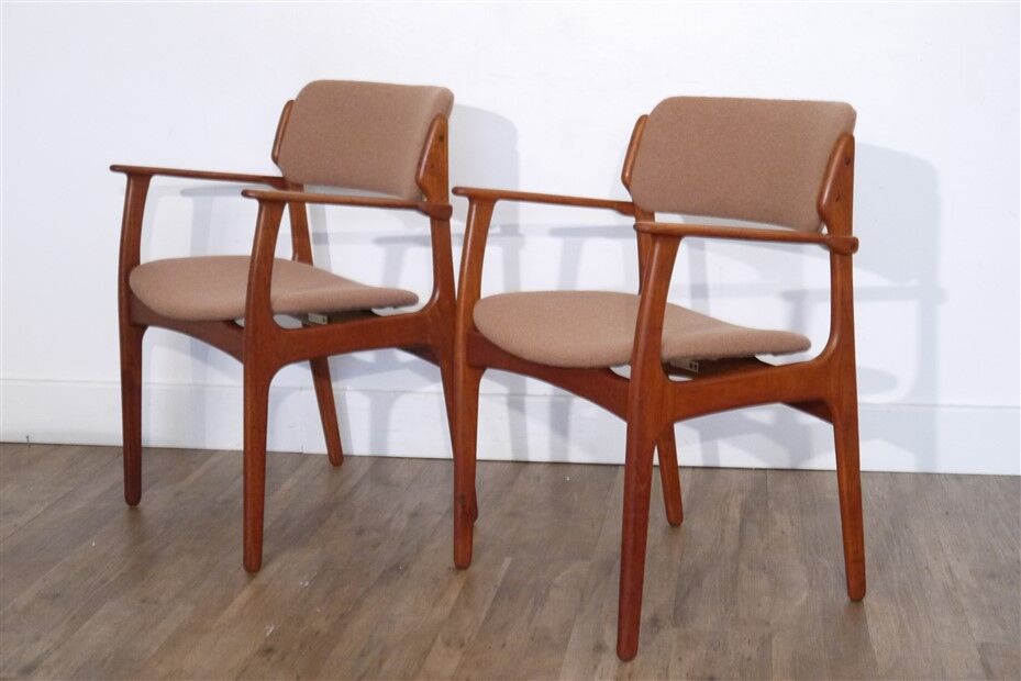 Pair of Danish teak armchairs by Erick Buch 1960