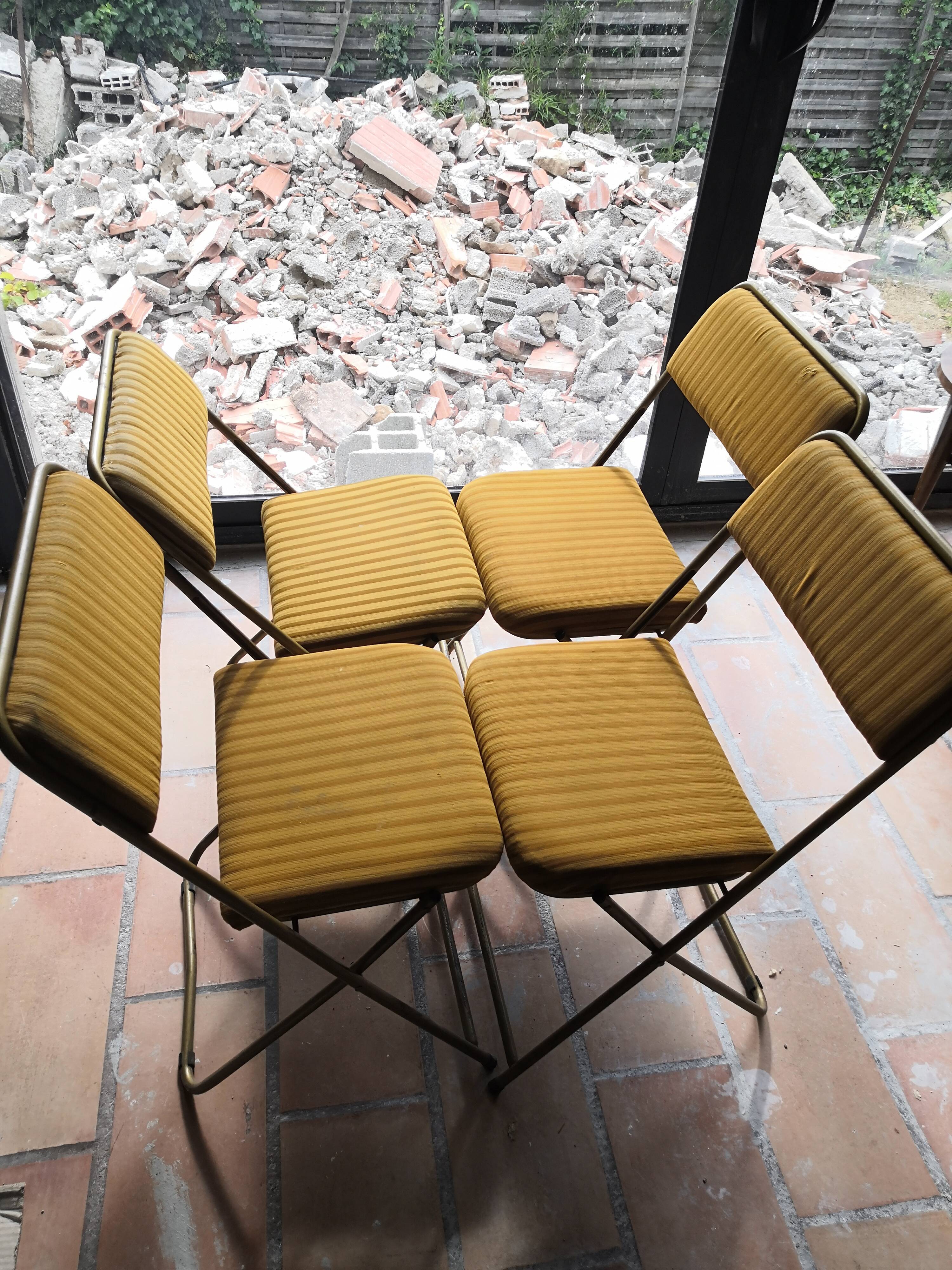 Lot of 4 Lafuma vintage folding chair
