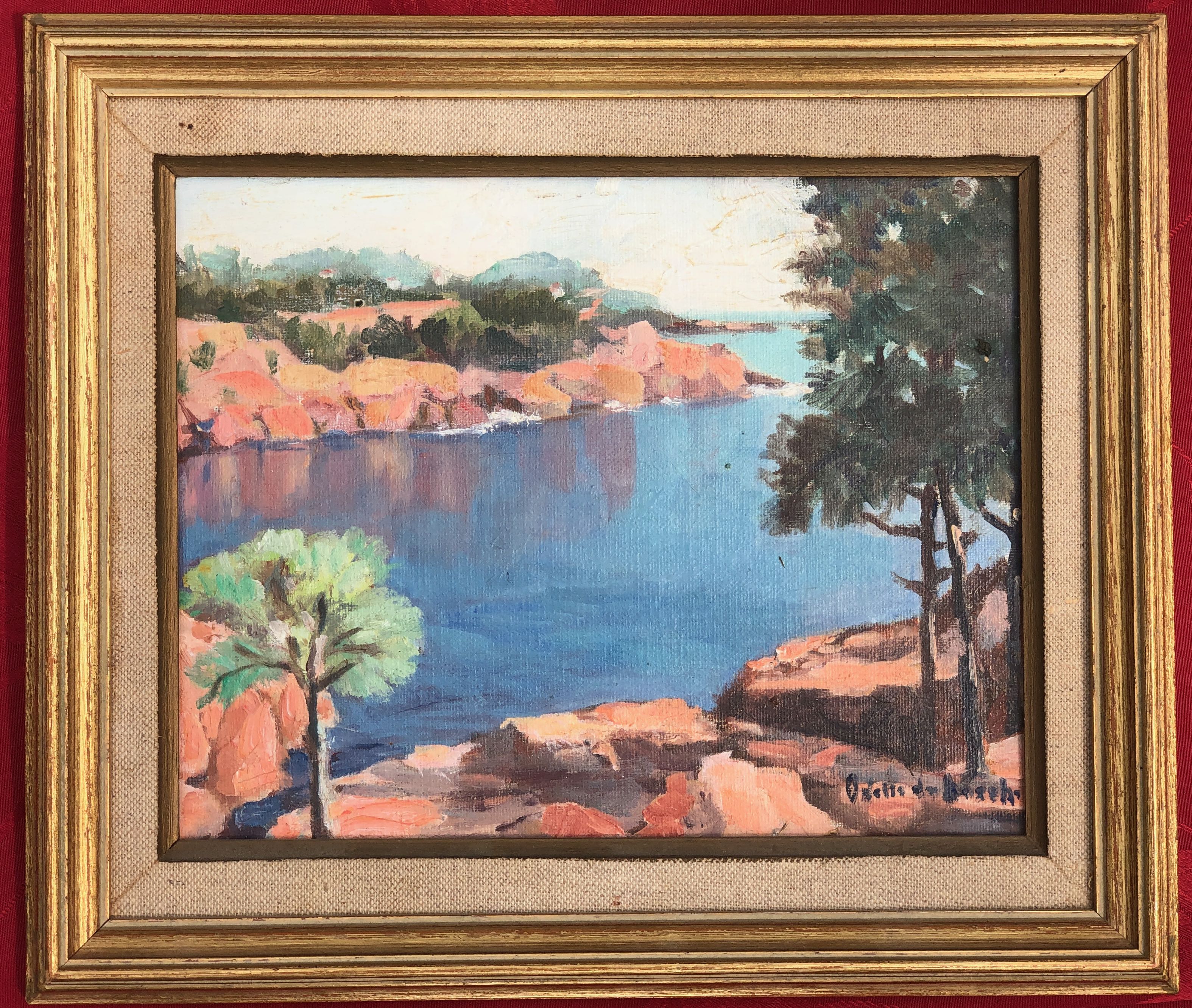 Côte d'Azur by Odette de Bosch , 2 paintings.