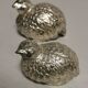 Set Salt + Pepper + Vintage mustard in the shape of birds / quails DLG Mauro Manetti