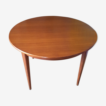 Round table, Scandinavian style, teak, extensions, 1960