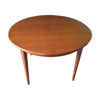 Round table, Scandinavian style, teak, extensions, 1960