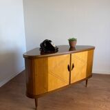 Meuble bar vintage à plateau tournant – l’esprit cocktail des années 50