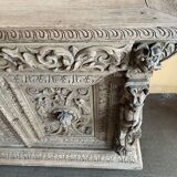 Carved wooden sideboard