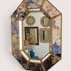 Venetian Modern Octagonal Wall Mirror, Handcrafted in Spain, Dated 1989