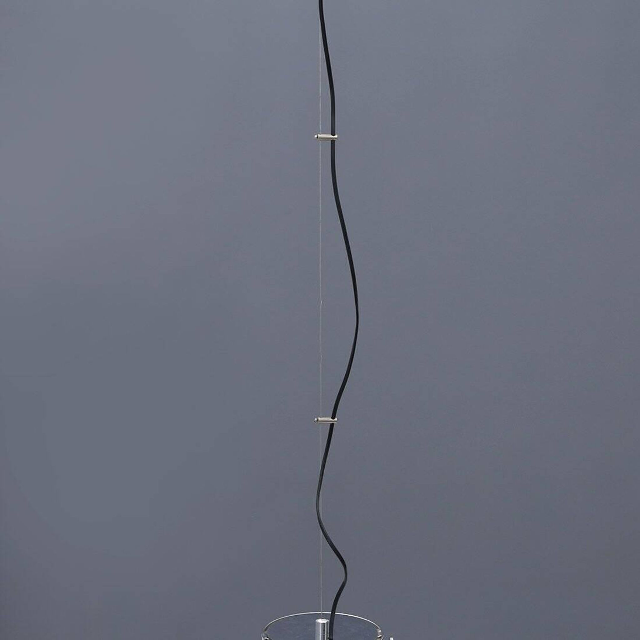 Glass and chrome metal ceiling light, 1970s