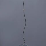 Glass and chrome metal ceiling light, 1970s