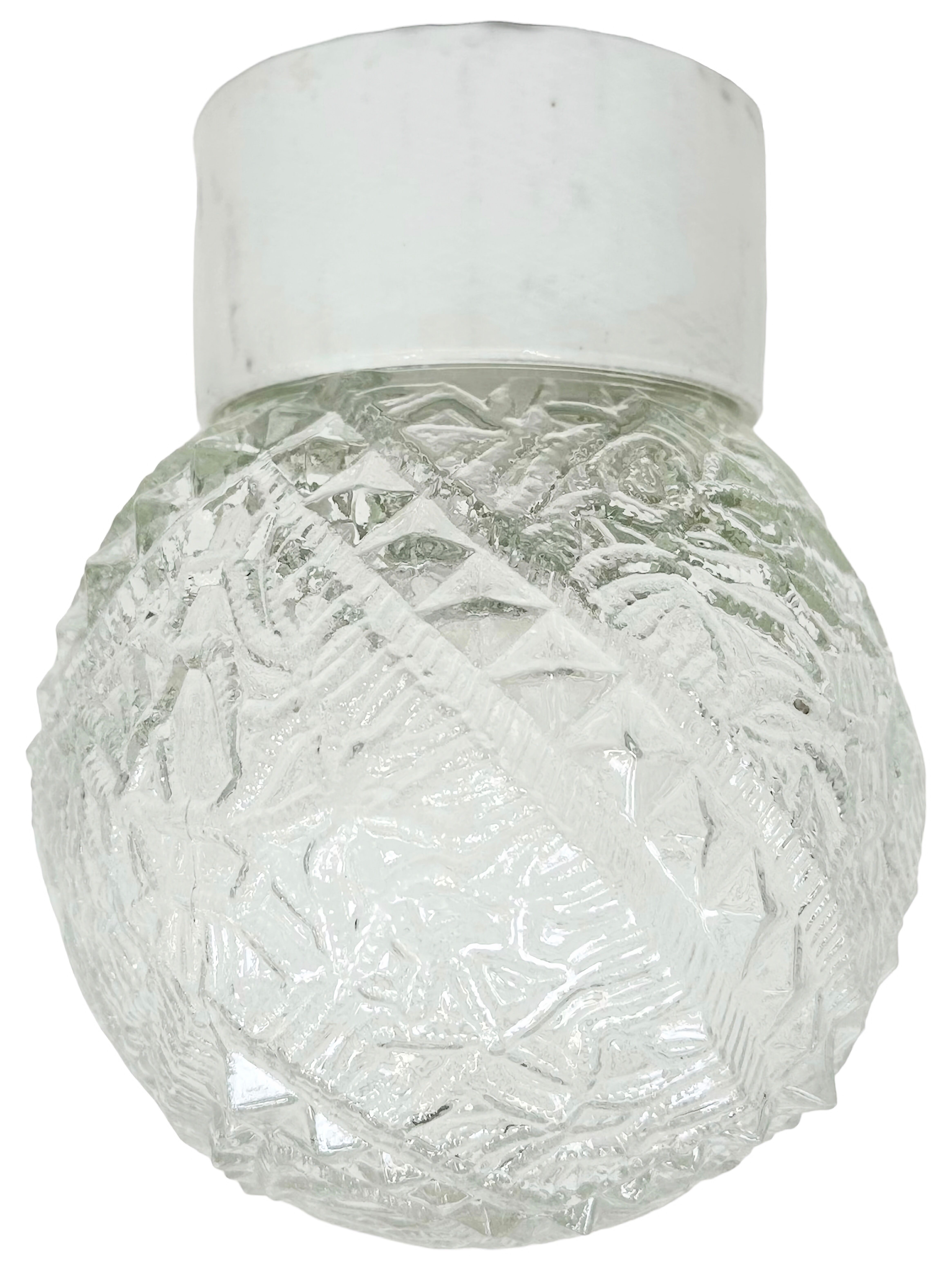 Vintage White Porcelain Ceiling Light, 1970s