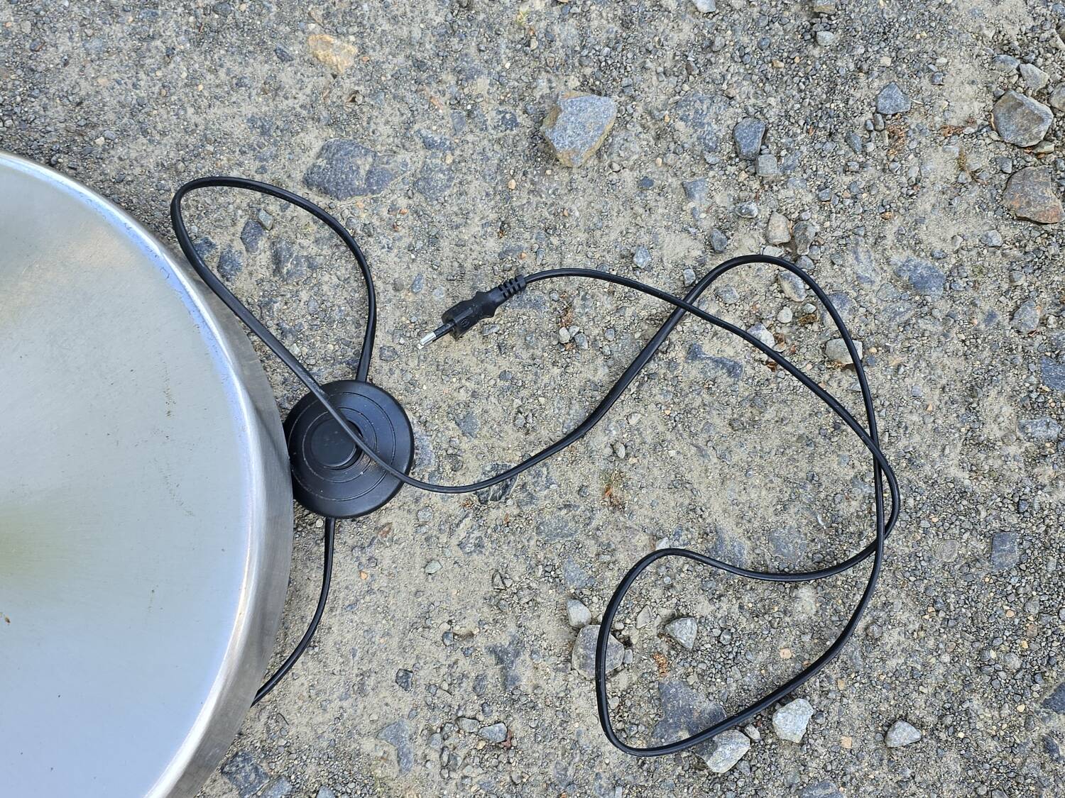 Vintage offset arc floor lamp