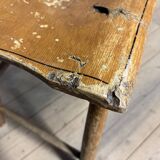 Set of four painted Dutch kitchen chairs.