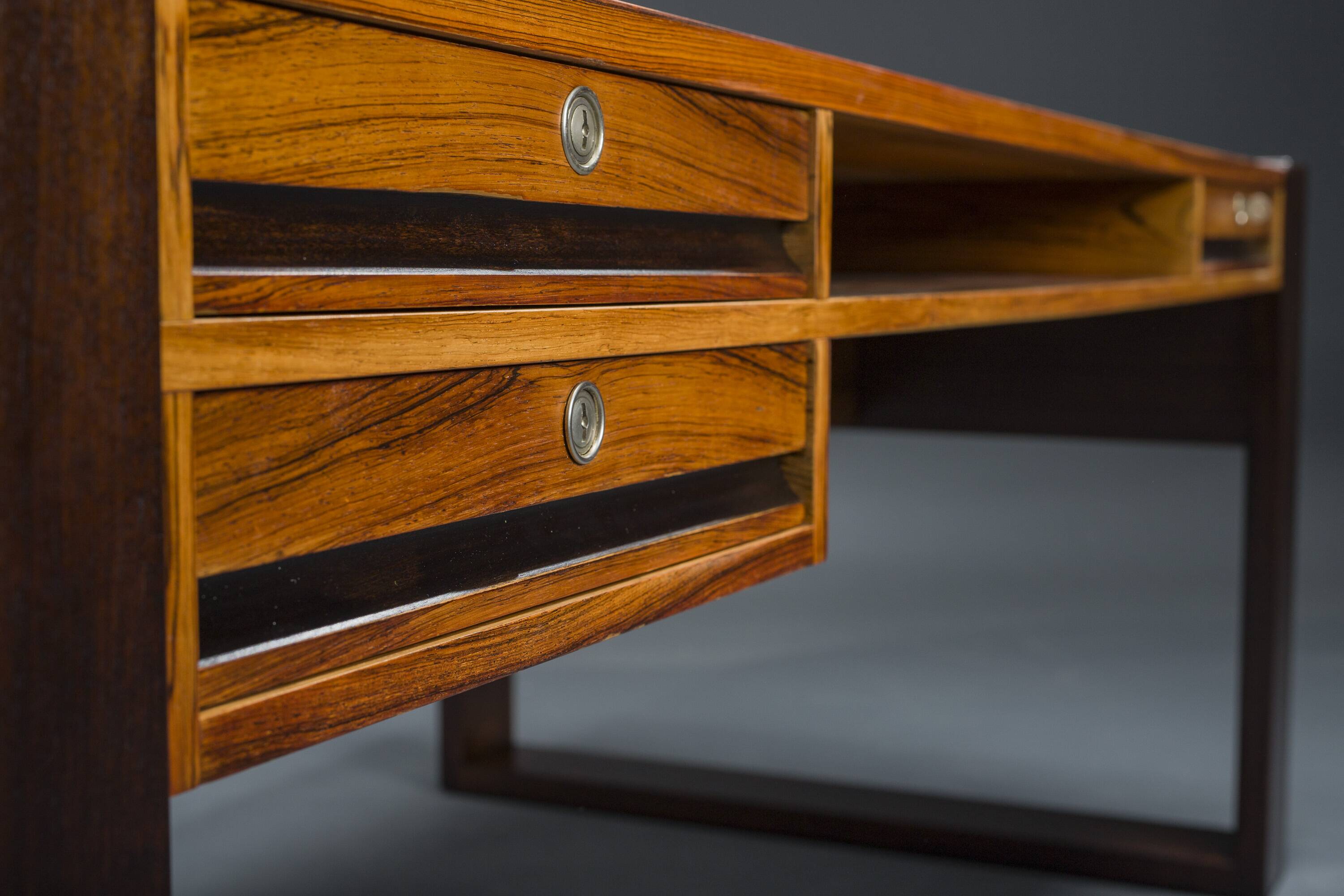 Vintage Rosewood Executive Desk, 1960s