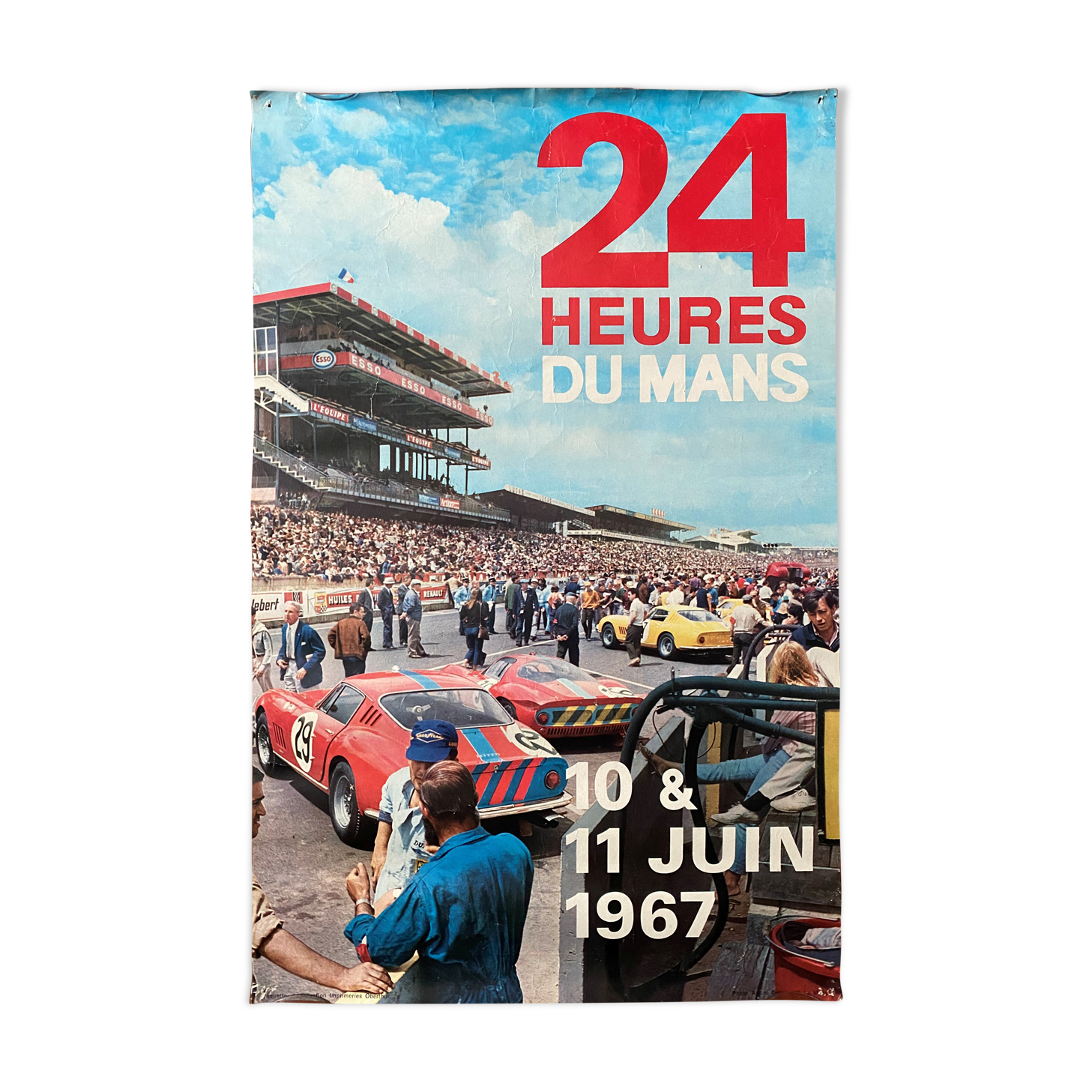 POSTER ORIGINAL ** 24 HEURES DU MANS 1997 ** AFFICHE ACO LE