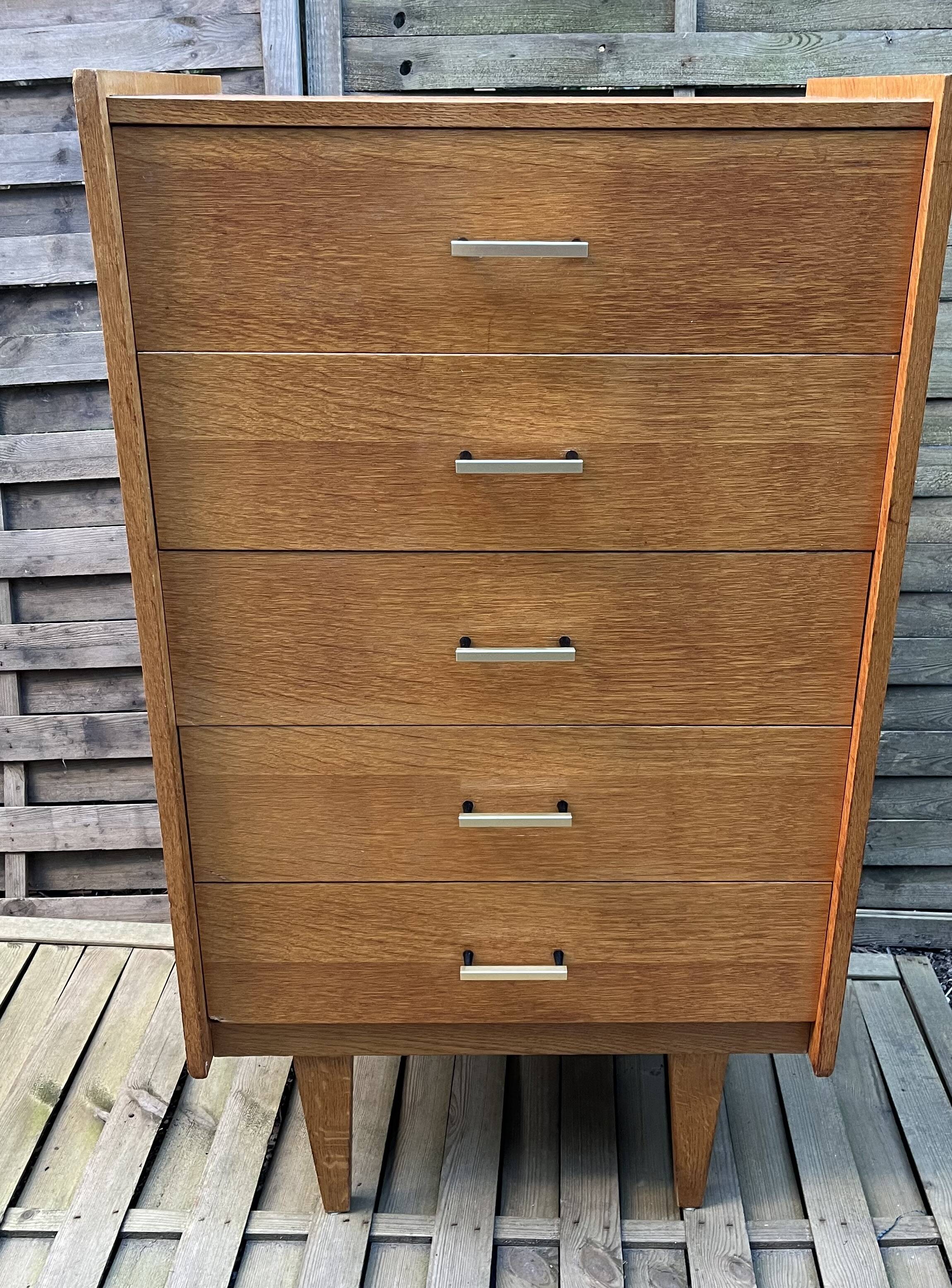 Scandinavian wooden chest of drawers from the 1960s