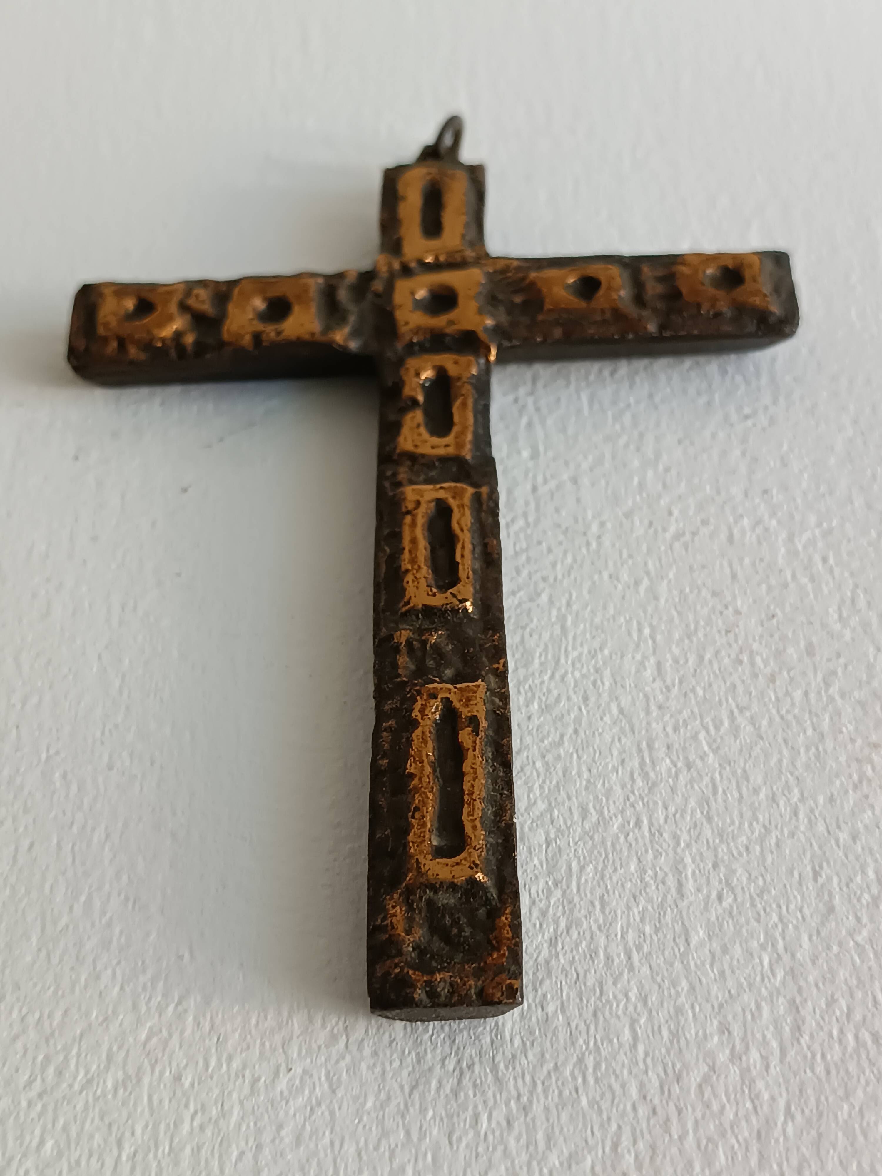 Bronze wall cross Alfieri Gardone for Jacques Lauterbach 1960