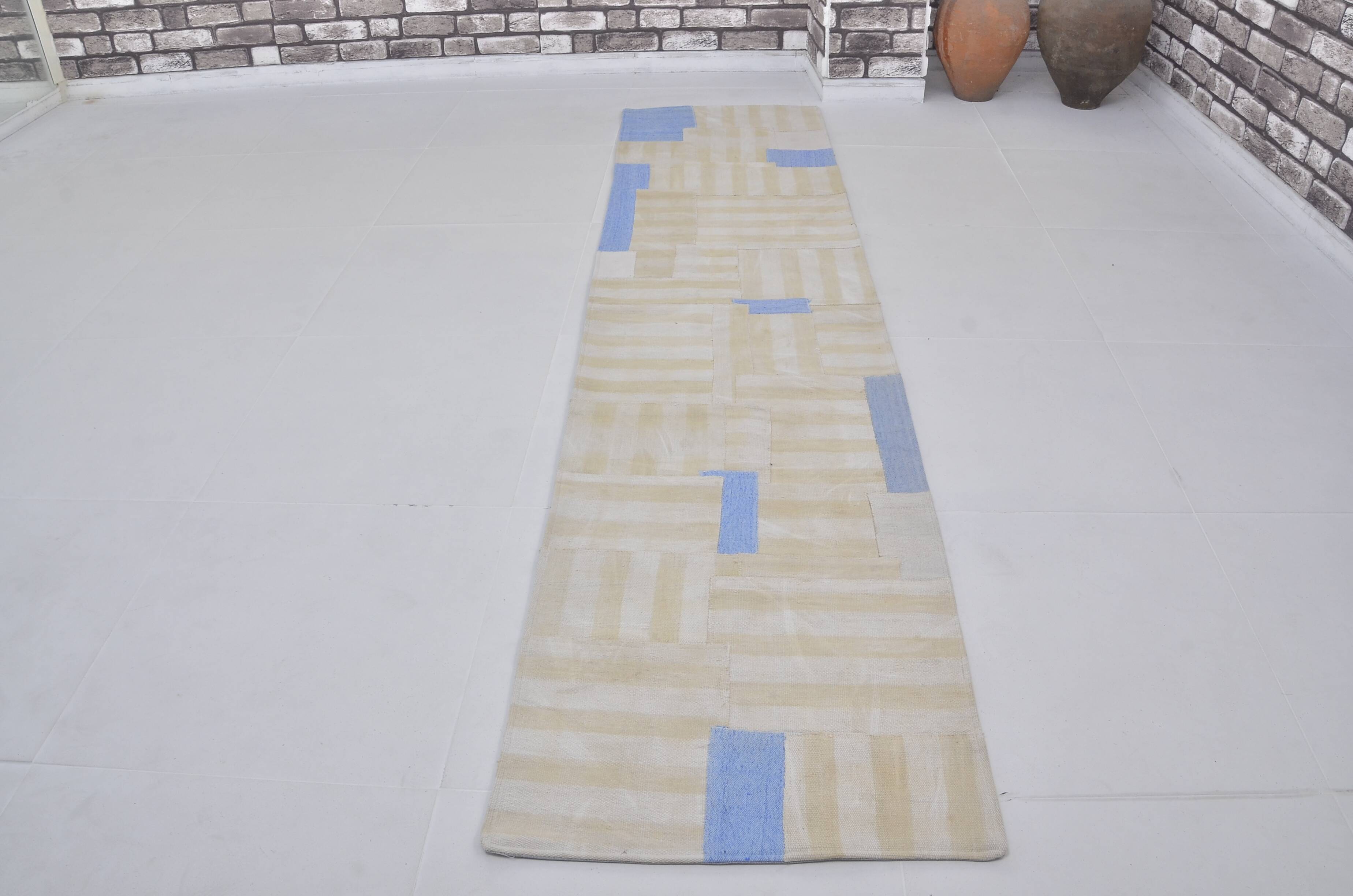 Vintage Whİte And Blue Runner sku3853