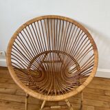 Vintage rattan basket chair