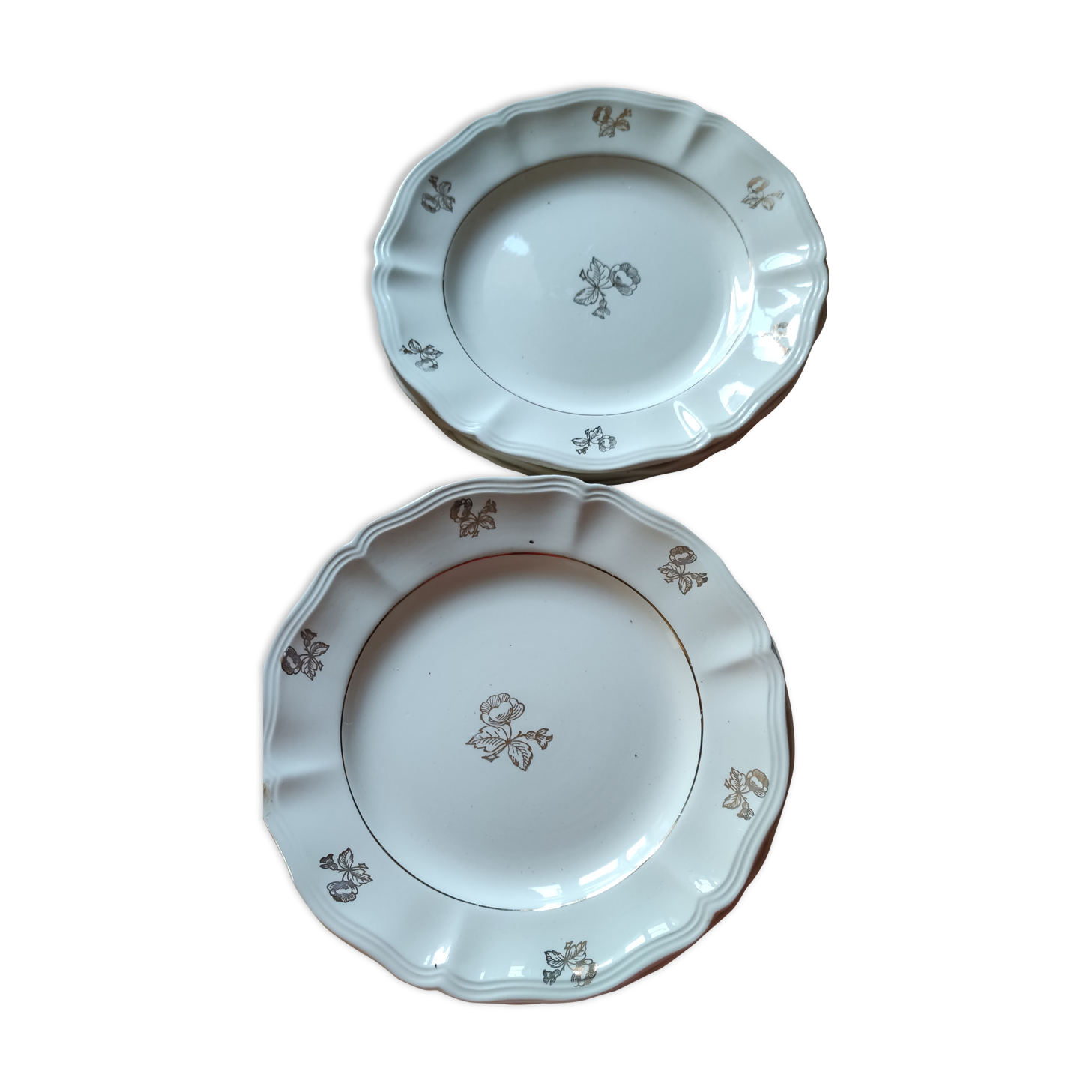 Lot of 6 dessert plates in Sarreguemines earthenware