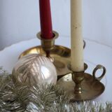 Set of 2 brass candle holders