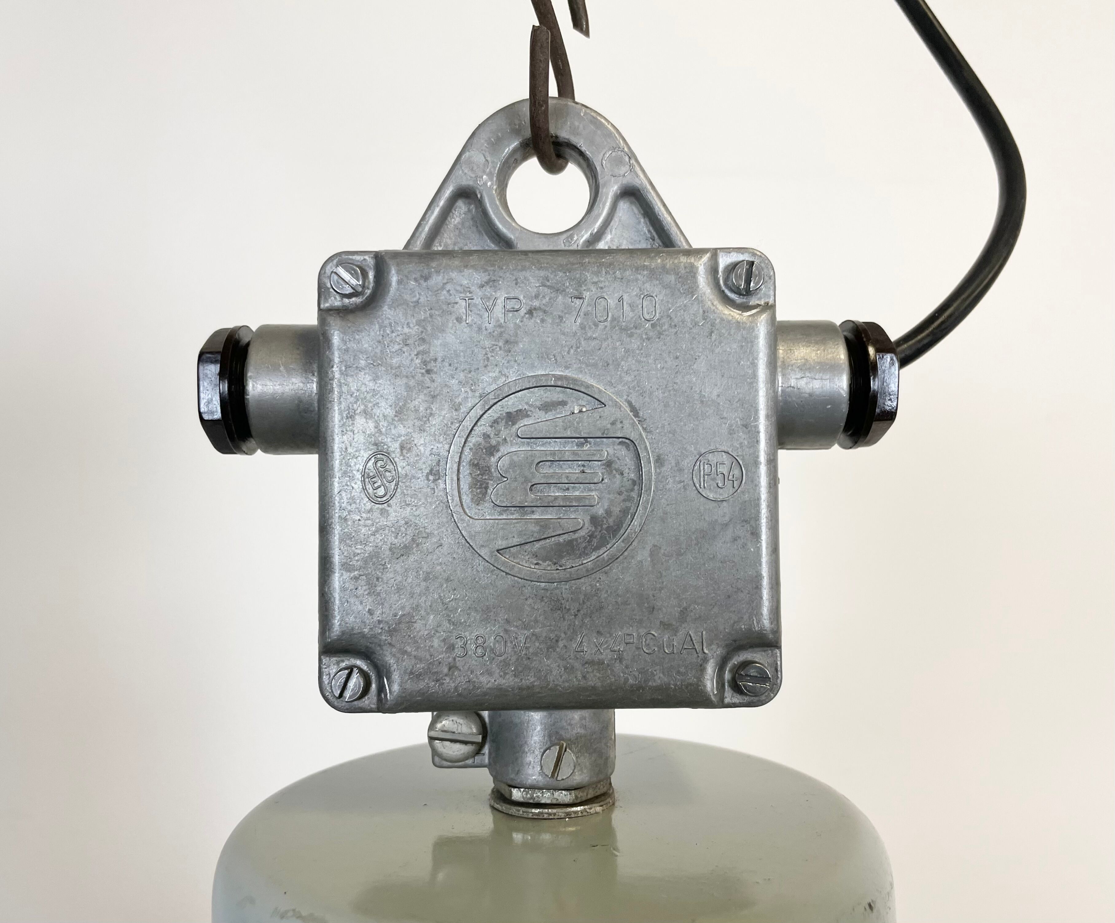 Large Industrial Enamel Factory Pendant Lamp from Elektrosvit, 1960s