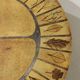 Round coffee table herbarium Roger Capron, Vallauris - ceramic and wooden structure