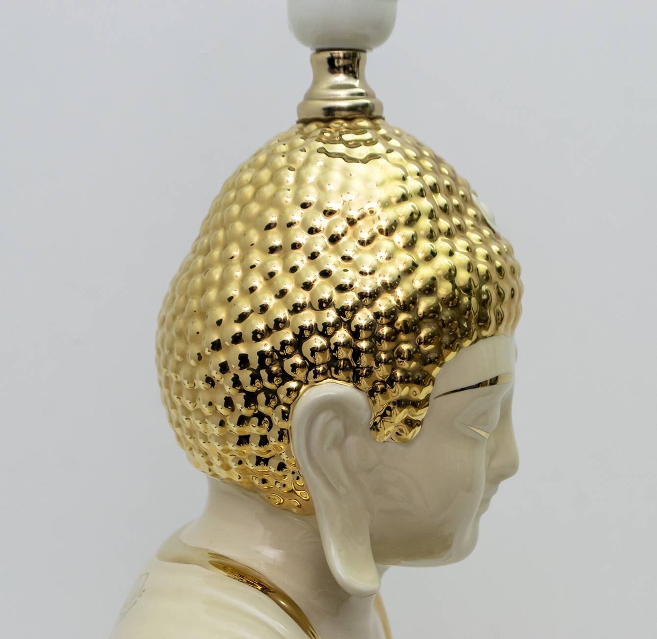 Mid-Century Modern Italian Porcelain Buddha Table Lamp by Zanotto, 1970s