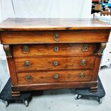 Commode en noyer d'époque Empire