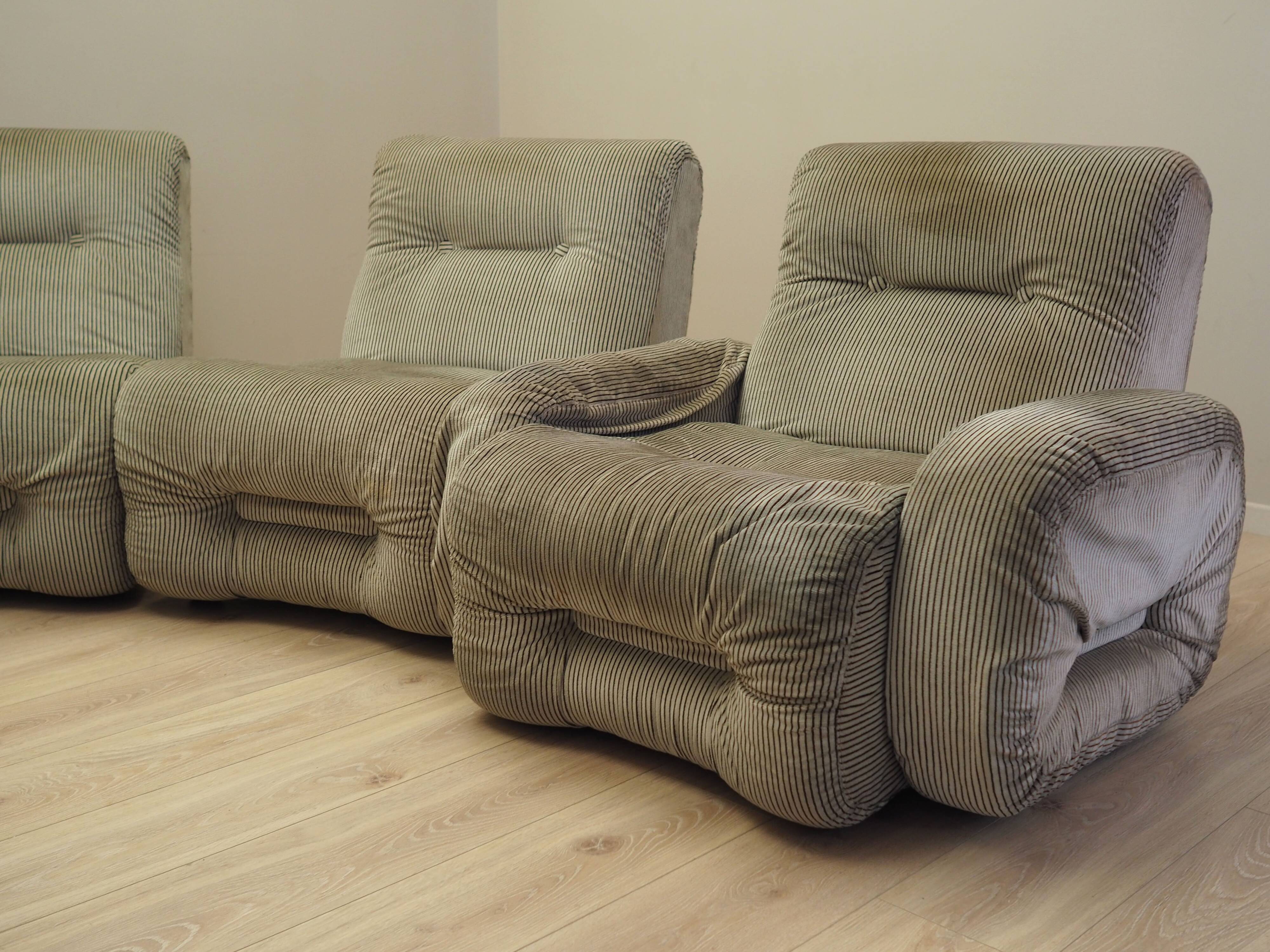 Modular sofa, Italian design, 1960s, production: Italy