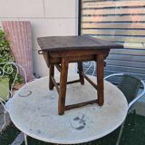 Antique folk art oak table or bedside table