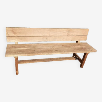 Solid wood garden bench