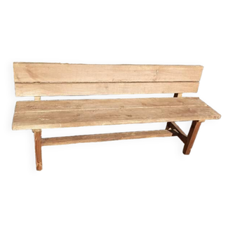 Solid wood garden bench