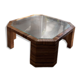 Table basse vintage en rotin et verre - Les composantes (Sezane)